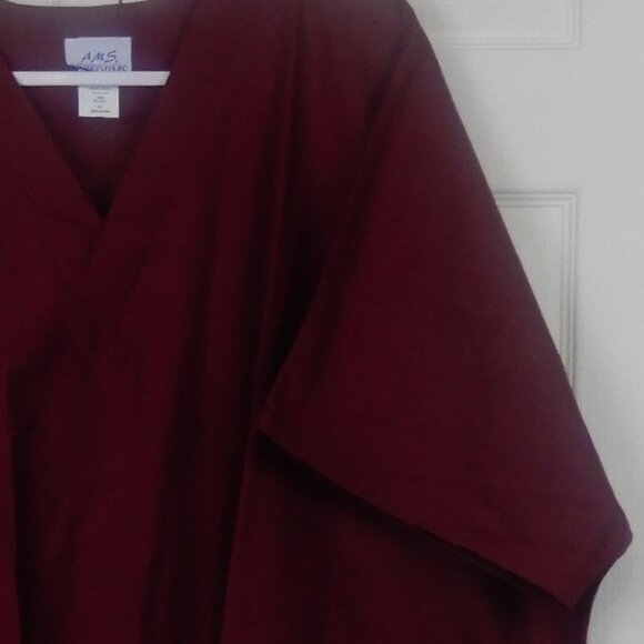 AMS Medical Uniform Scrubs Style A100 Wine Sze 5XL or 6XL Left Side Pocket (U18) - Picture 4 of 9